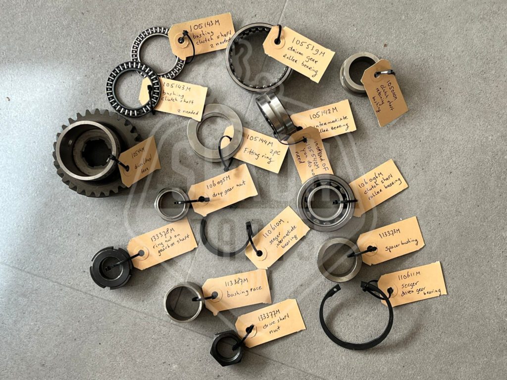 Ferrari 308 Group IV engine and gearbox parts