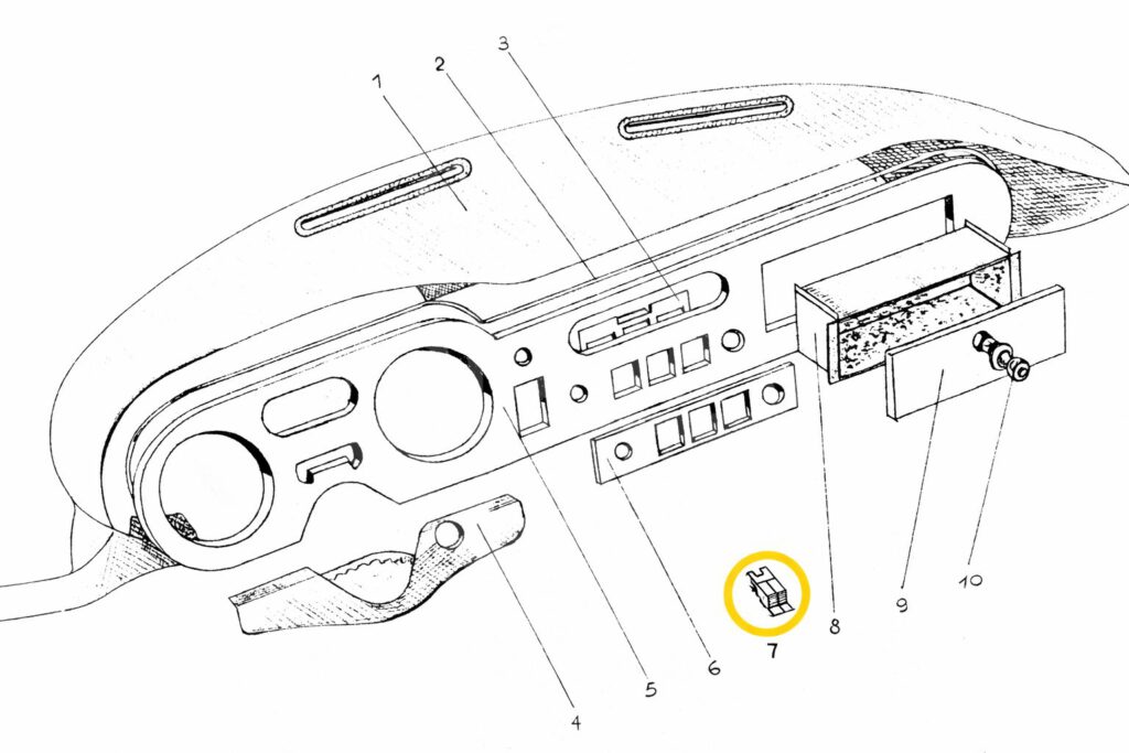 Ferrari 330/275 dashboard switch cluster sets (3)